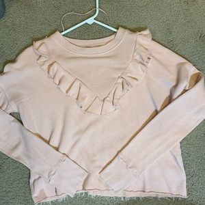 Free people cropped sweatshirt, never worn.